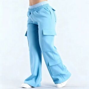Women's Blue Cargo Pants